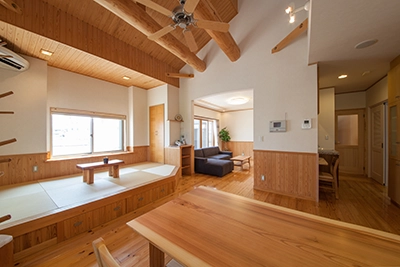 後藤工務店福崎モデルハウス自然素材の注文住宅のリビング